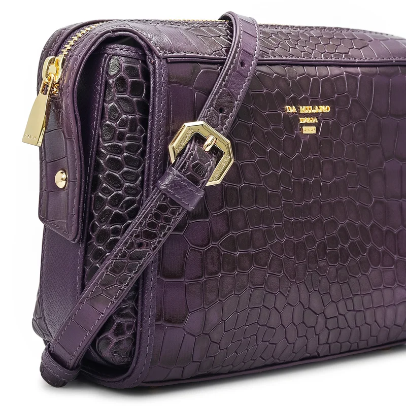 Da Milano Grapevine Small Croco Leather Sling - Grapevine for Women | Best Price UAE